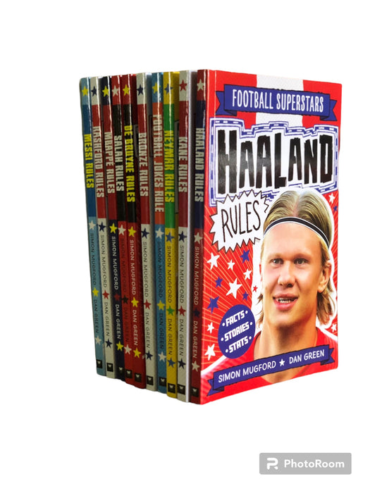 Football Superstars 10 Book Collection Set By Simon Mugford