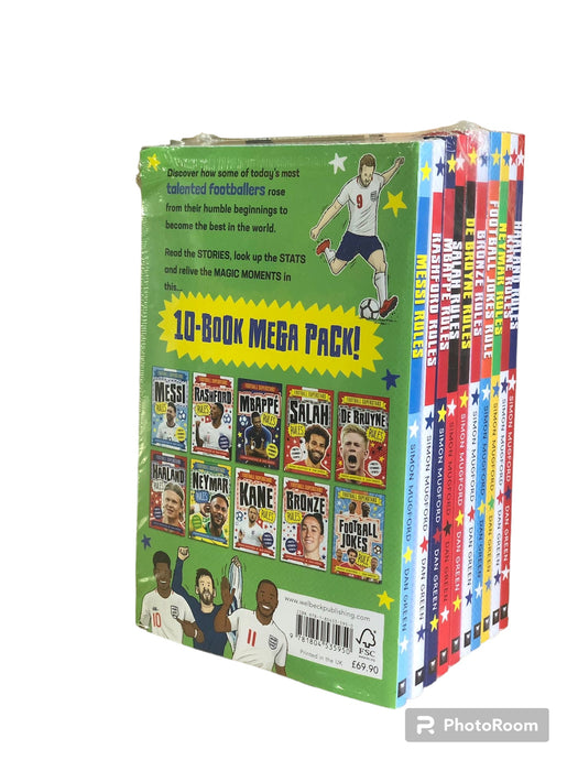 Football Superstars 10 Book Collection Set By Simon Mugford