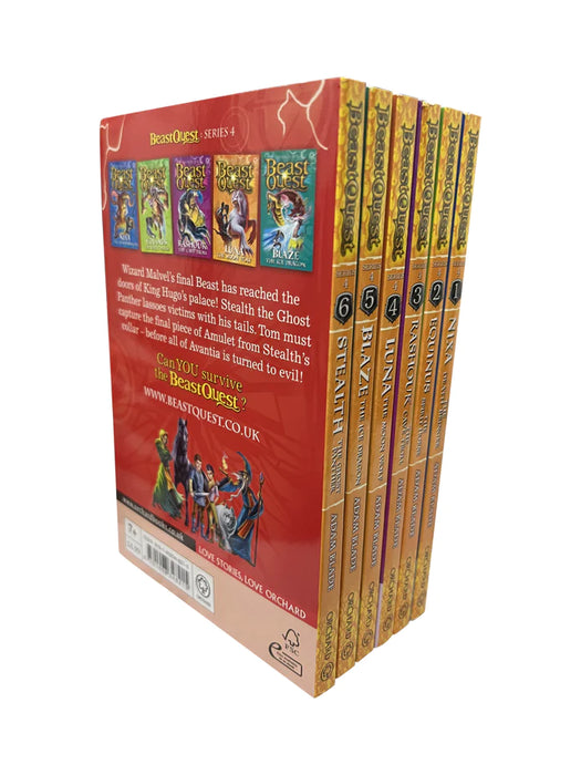 Beast Quest Series 4: 6 Books Collection Set  By Adam Blade