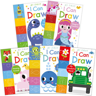 My First I Can Draw... 5 Book Collection Set