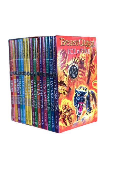 Beast Quest Ice and Fire 15 Book Collection Box Set