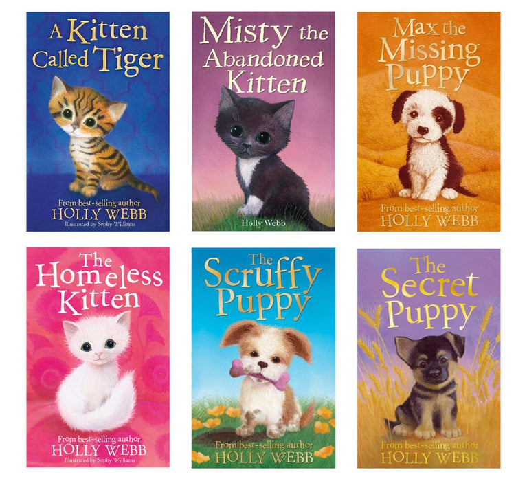 Holly Webb Animal Stories kitten & Puppy 6 Book Collection Set