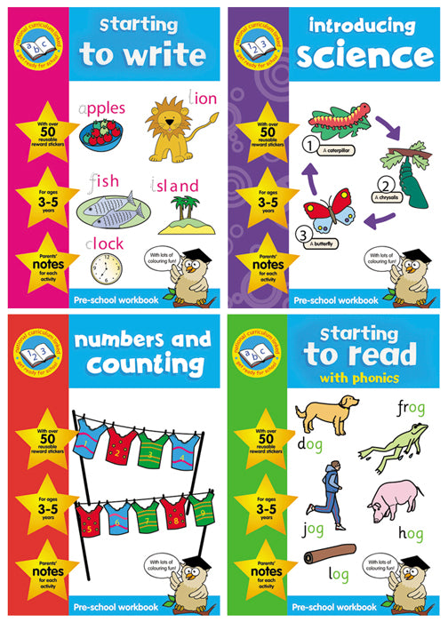 Early learning Starting To… Pre-School Sticker Work Book Collection