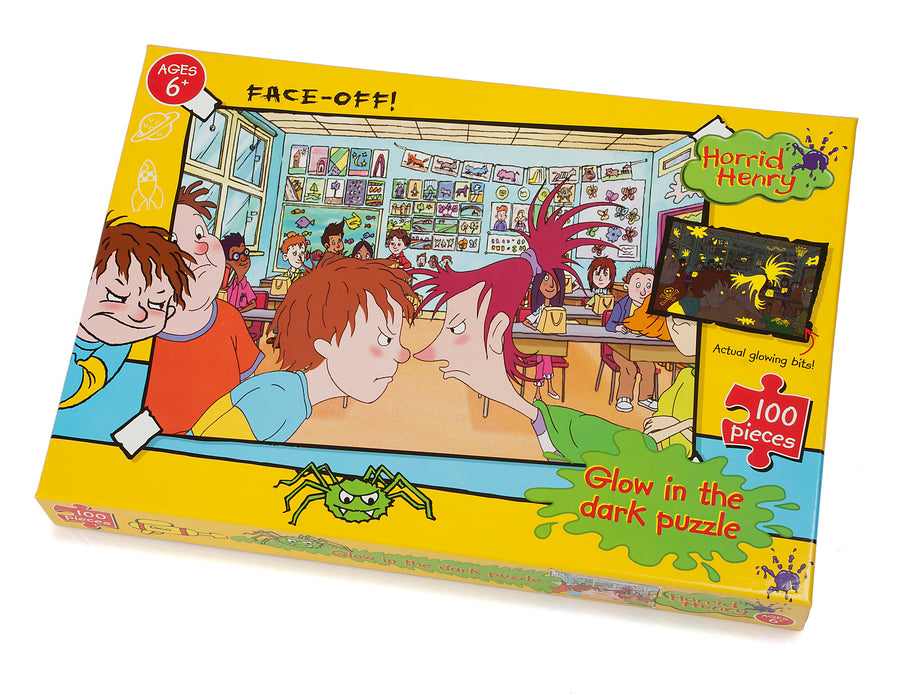 Horrid Henry Glow in the Dark Face Off 100 piece Puzzle