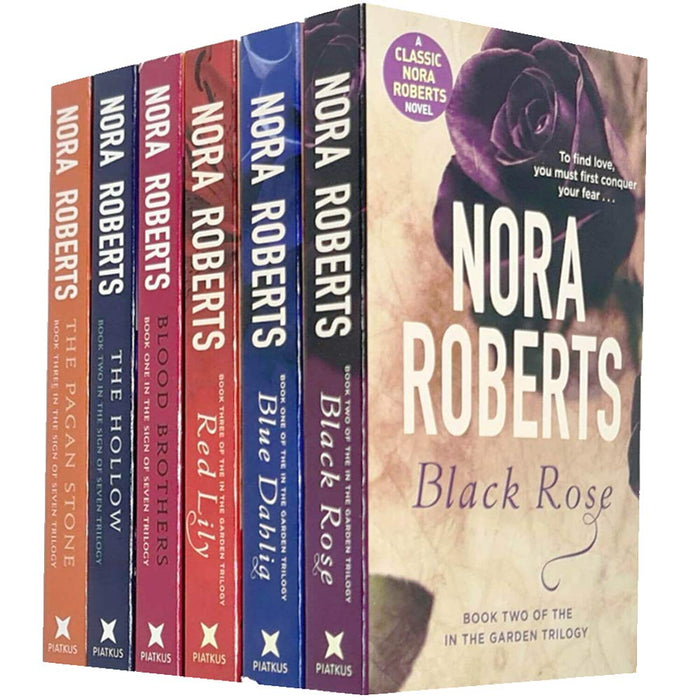 Nora Roberts 6 Book Collection Set - In the Garden & Sign of Seven Trilogy Series
