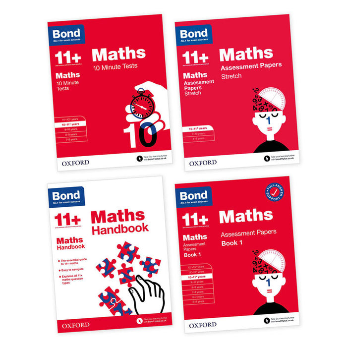 Bond 11+ Maths 4 Book Skills Pack, Ages 10-11+ years
