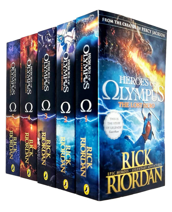 DAMAGED Heroes of Olympus 5 Book Collection Set By Rick Riordan DAMAGED