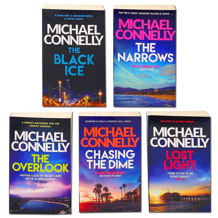 Michael Connelly 5 Book Collection Set Inc.  The Black Ice, The Narrows...
