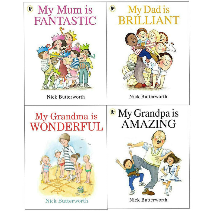 Family Series 4 Book Collection Set By Nick Butterworth