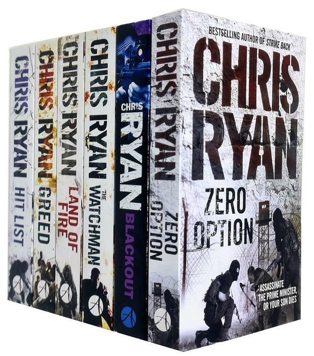 Chris Ryan 6 Book Collection Set Inc. Zero Option, Blackout, The Watchman...