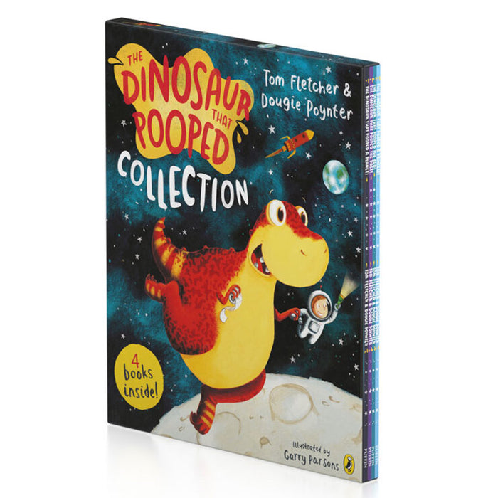 Dinosaur That Pooped 4 Book Collection Set