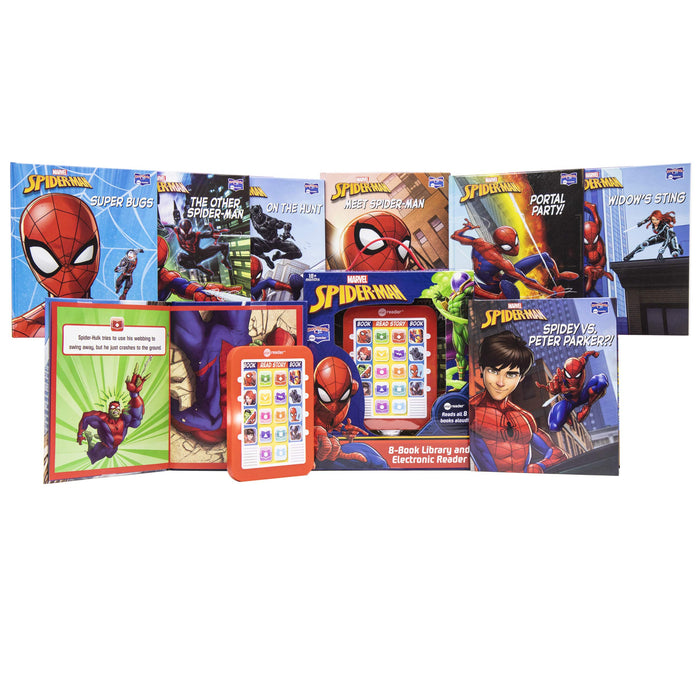 Marvel Spider-Man Electronic Me Reader Jr and 8 Look and Find Sound Book Library