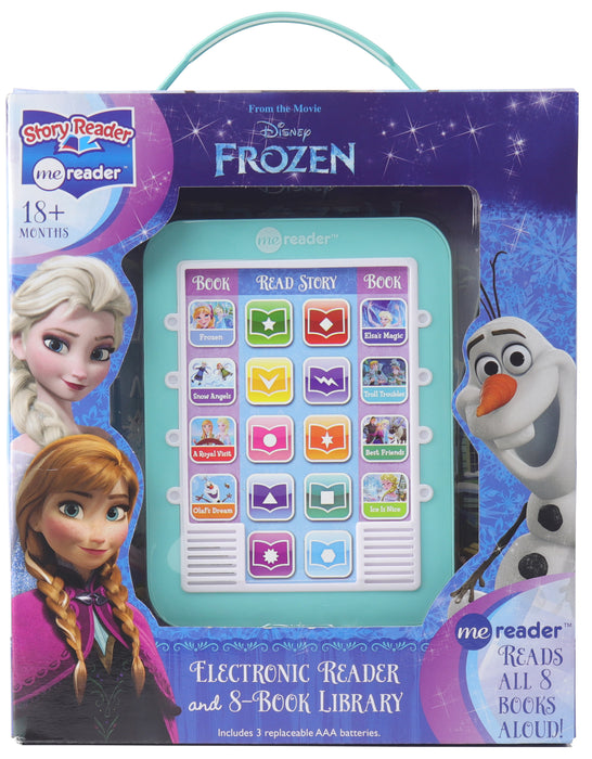 Disney Frozen Electronic Me Reader Jr and 8 Look and Find Sound Book Library