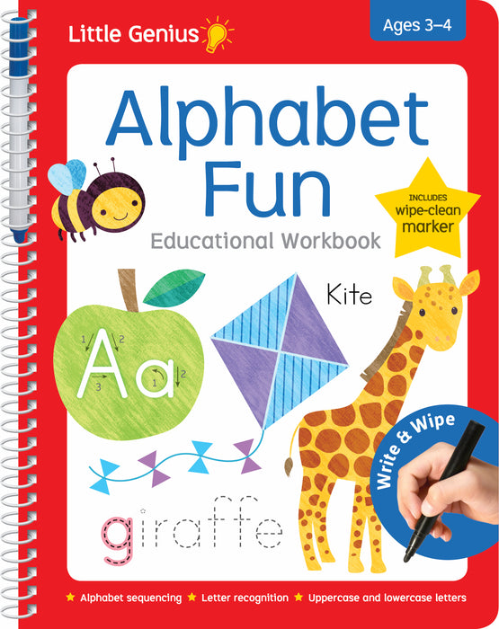 Little Genius Alphabet Fun Wipe Clean Work Book & Pen