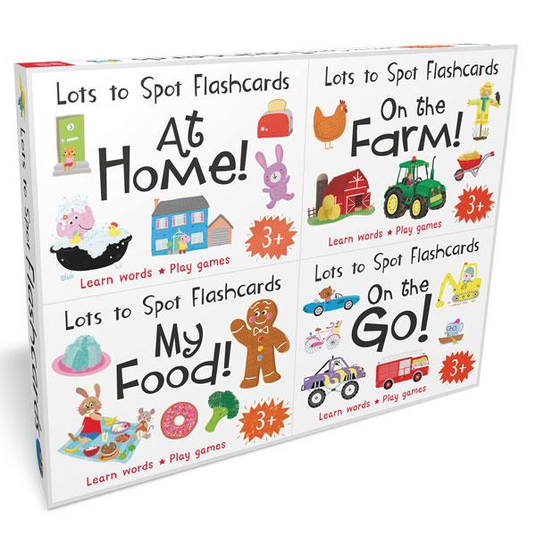 Early Learning EYFS Lots to Spot Flashcards Set, On the go, Home, Farm and Food