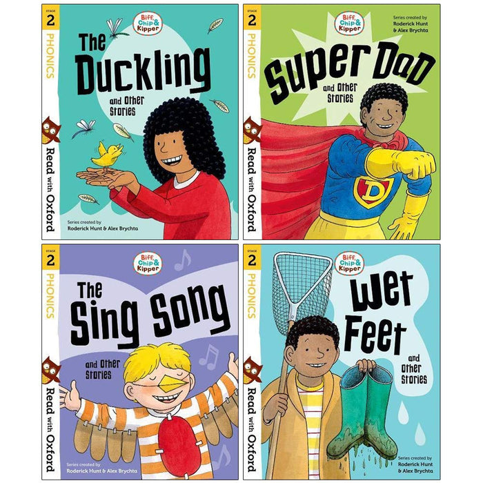 Read with Oxford Stage 2: Biff, Chip and Kipper 4 Phonics Book Collection Set