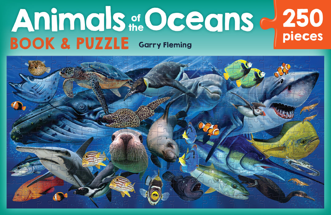 Animals of the Oceans Book and Puzzle