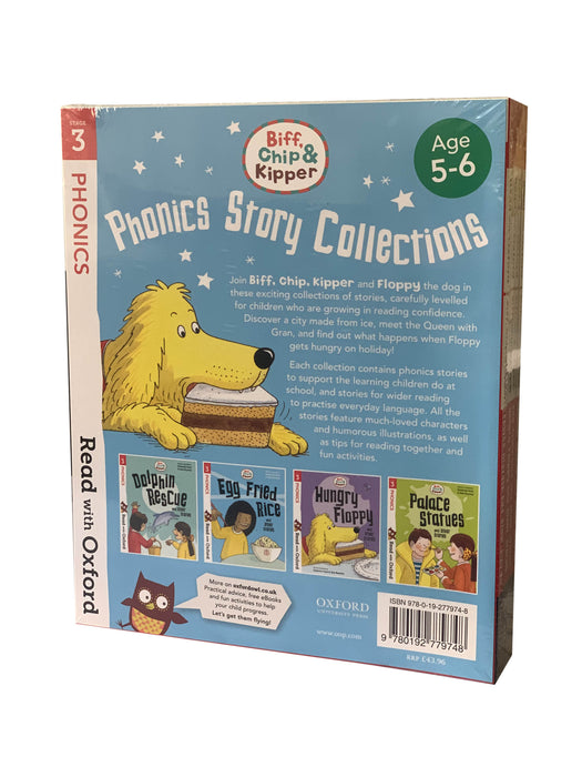 Read with Oxford Stage 3: Biff, Chip and Kipper 4 Phonics Book Collection Set