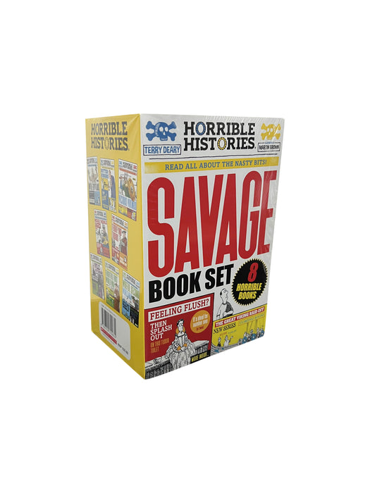Horrible Histories Savage 8 Book Collection Set By Terry Deary
