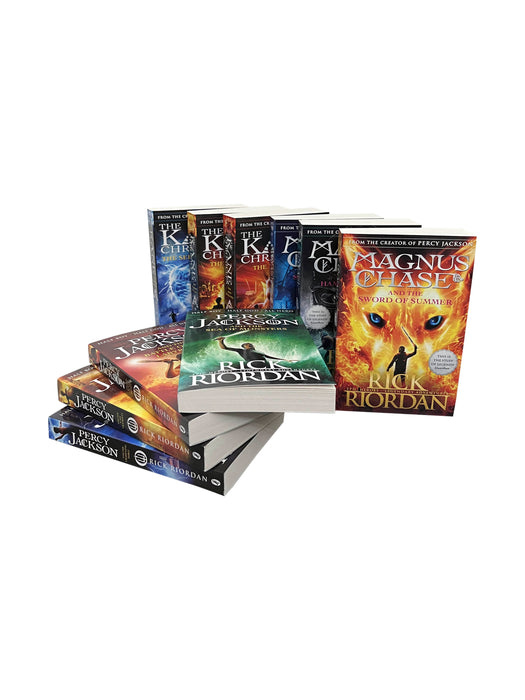Rick Riordan 10 Book Collection Set: Kane Chronicles, Magnus Chase & Percy Jackson