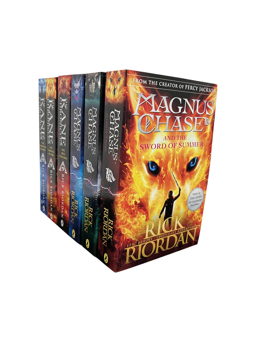 Rick Riordan 6 Book Collection Set: Kane Chronicles & Magnus Chase