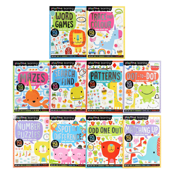Early Learning My Playtime Learning Sticker Activity 10 Book Collection Set
