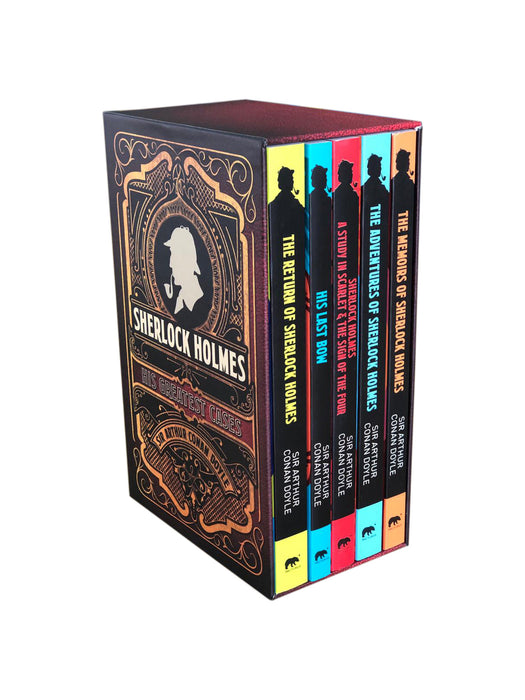 Sherlock Holmes: His Greatest Cases 5 Books Mystery Box Set Collection By Sir Arthur Conan Doyle