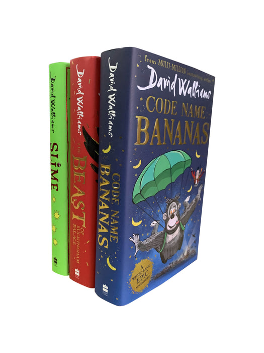 David Walliams: 3 Book Collection Set Slime, Code Name Bananas, The Beast... Hardcover