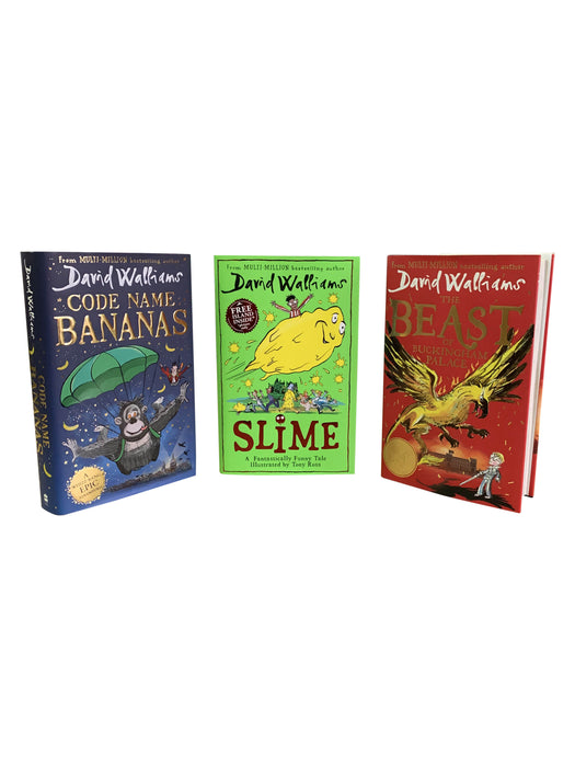 David Walliams: 3 Book Collection Set Slime, Code Name Bananas, The Beast... Hardcover