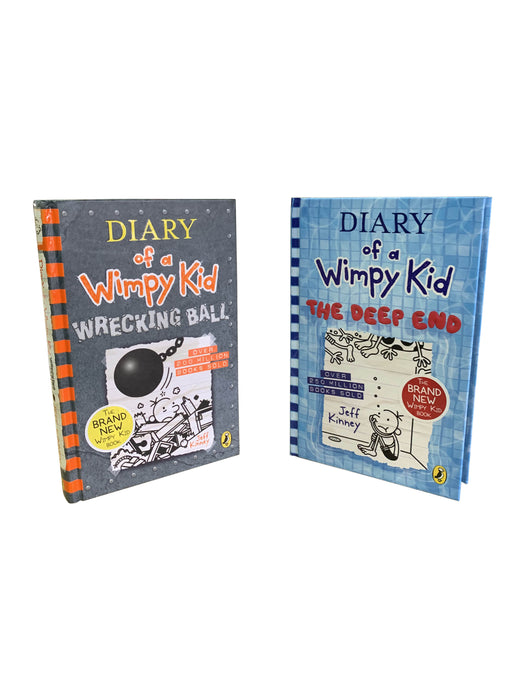 Diary of a Wimpy Kid 2 Book Set Wrecking Ball & The Deep End, Hardcover