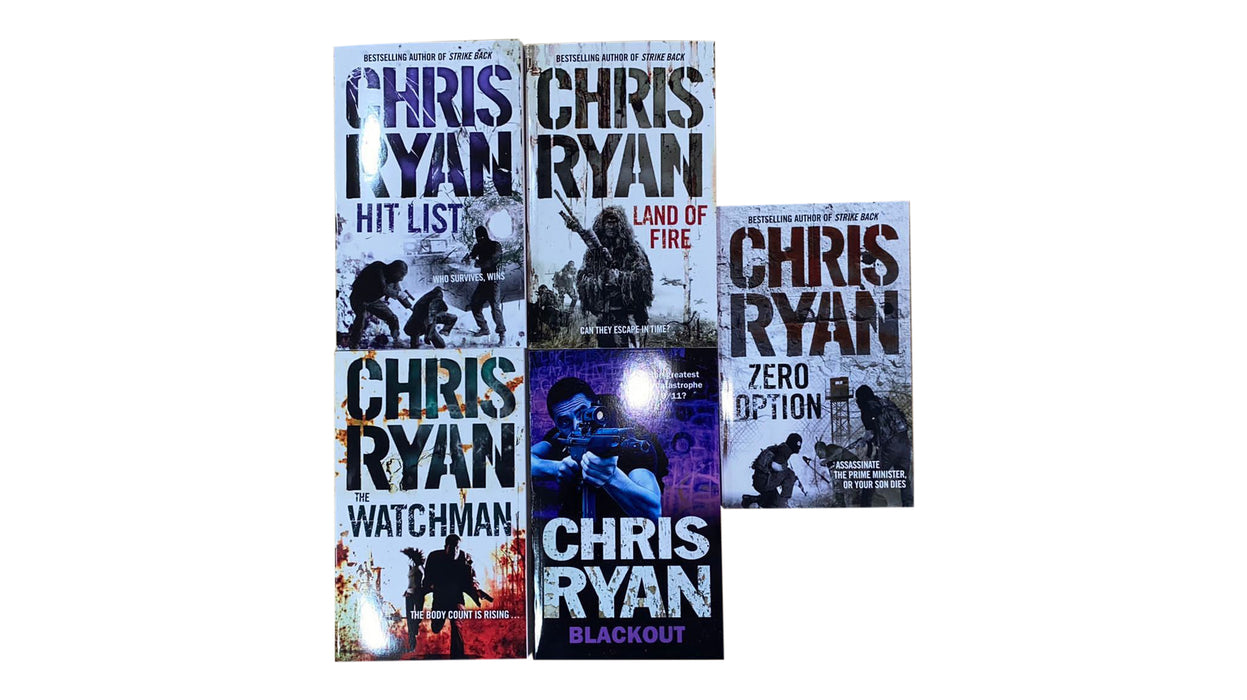Chris Ryan 5 Book Collection Set Inc. Zero Option, Blackout, The Watchman...