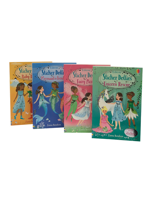 Usborne Sticker Dolly Stories 4 Book Collection Set
