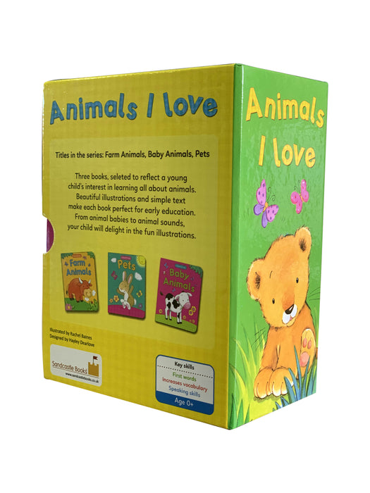 Animals I Love 3 Board Books Slipcase
