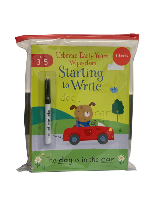 Usborne Early Years Wipe Clean Starting To Write 6 Book Set