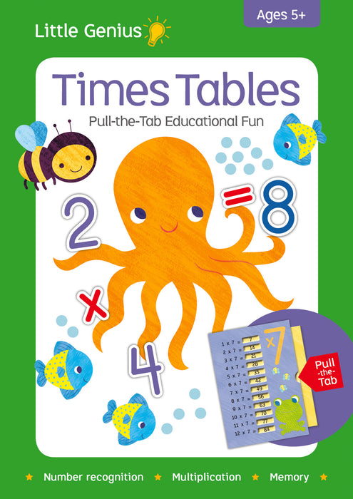 Little Genius Times Tables Pull the Tab Flashcards