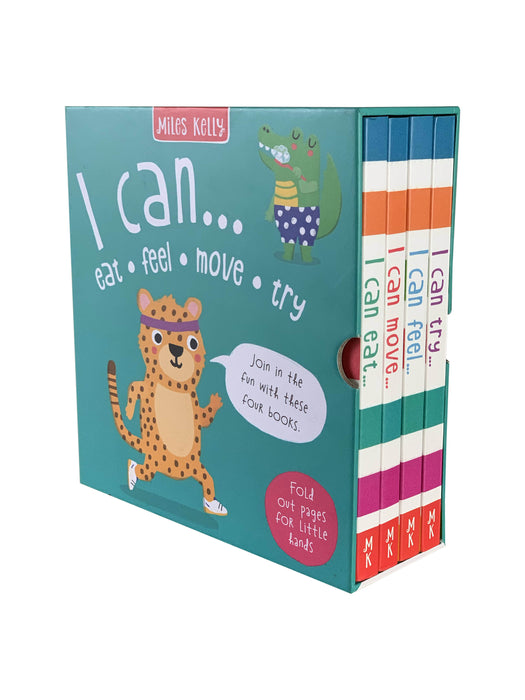 Early Learning EYFS Miles Kelly I Can... 4 Board Books Collection Set