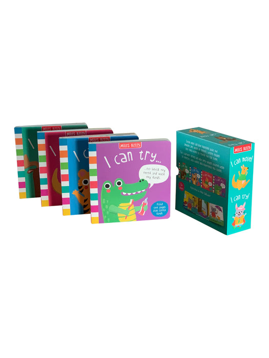 Early Learning EYFS Miles Kelly I Can... 4 Board Books Collection Set