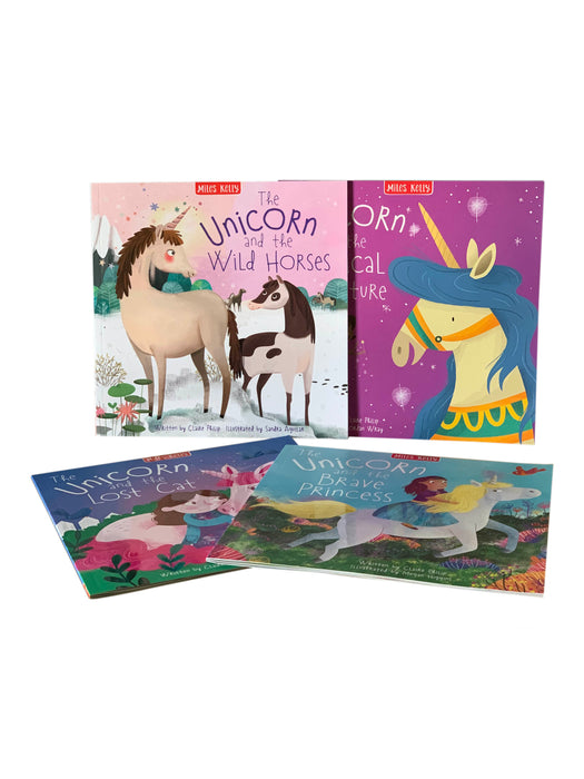 Early Learning Miles Kelly Unicorn Stories 4 Book Collection Set