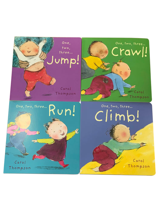 One,Two, Three Little Movers Series 4 Book Collection Set By Carol Thompson