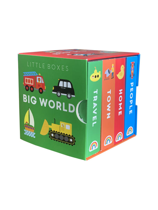 Little Boxes: Big World 4 Board Books Set By Fiona Powers