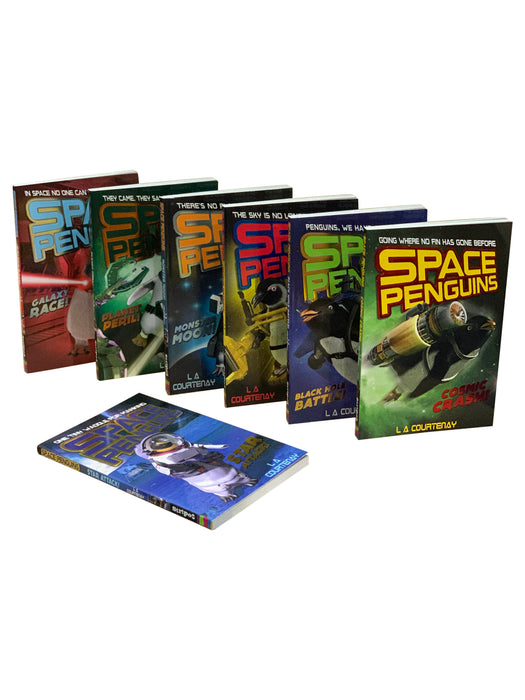 Space Penguins Series 7 Book Collection Set By Lucy Courtenay