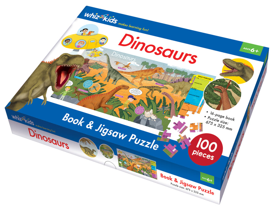 Whiz Kids Dinosaurs Book and Jigsaw Puzzle