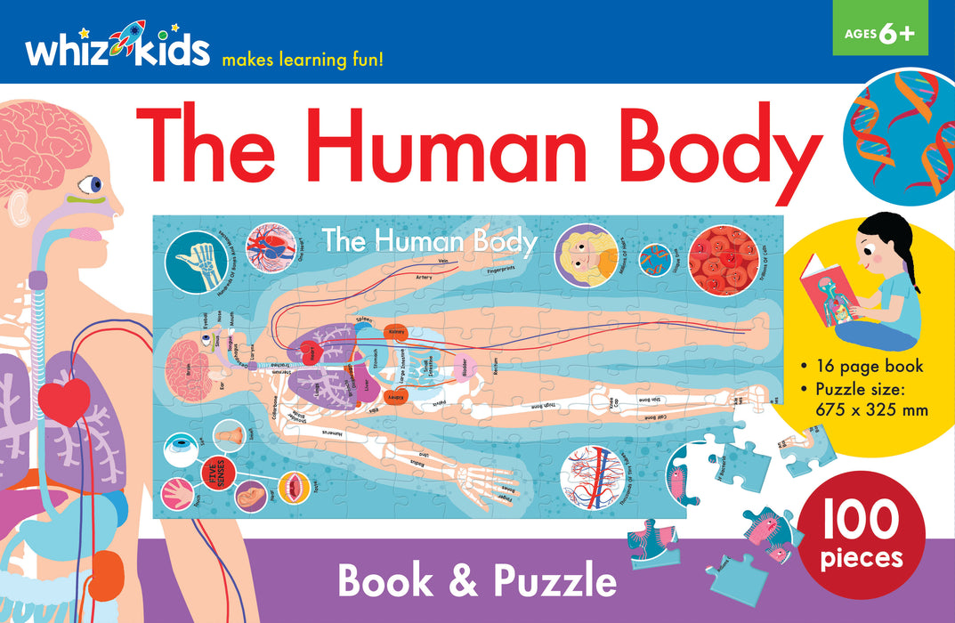 Whiz Kids The Human Body Book and Jigsaw Puzzle