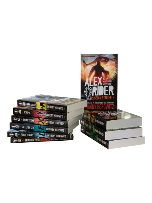 DAMAGED Alex Rider 10 Book Box Set by Anthony Horowitz DAMAGED