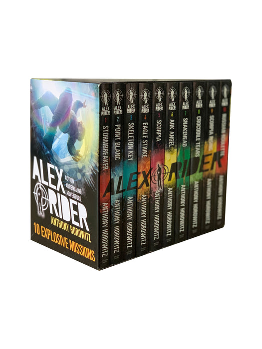 DAMAGED Alex Rider 10 Book Box Set by Anthony Horowitz DAMAGED