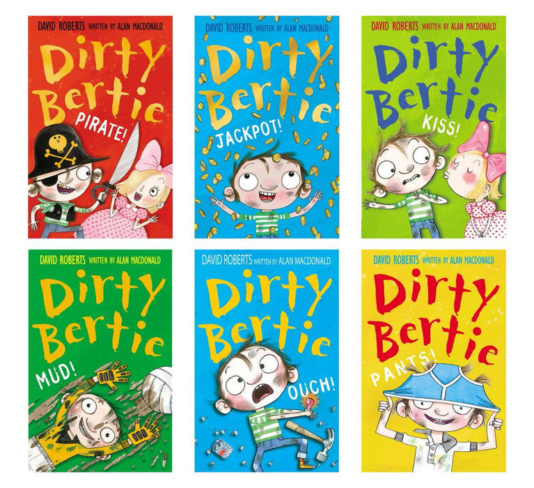 Dirty Bertie 6 Book Collection Set By David Roberts