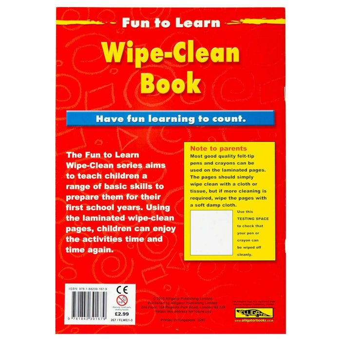 EYFS Fun To Learn Wipe Clean Numbers & Counting - Kids Educational Activity Book - Books4us