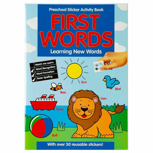 EYFS Sticker Activity Book Learning First Words - Pre-School Home Education - Books4us
