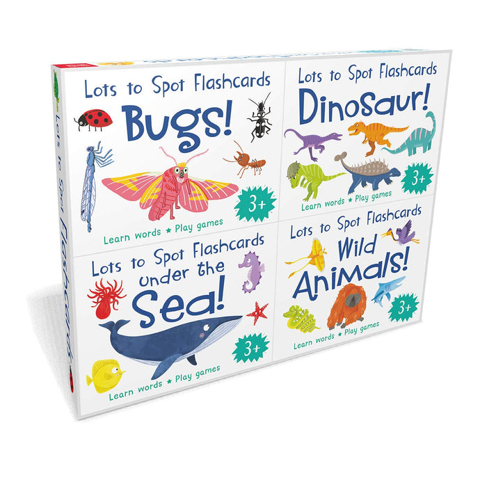 Early Learning EYFS Lots to Spot Flashcards Set, Under the Sea, Bugs, Animals & Dinosaurs