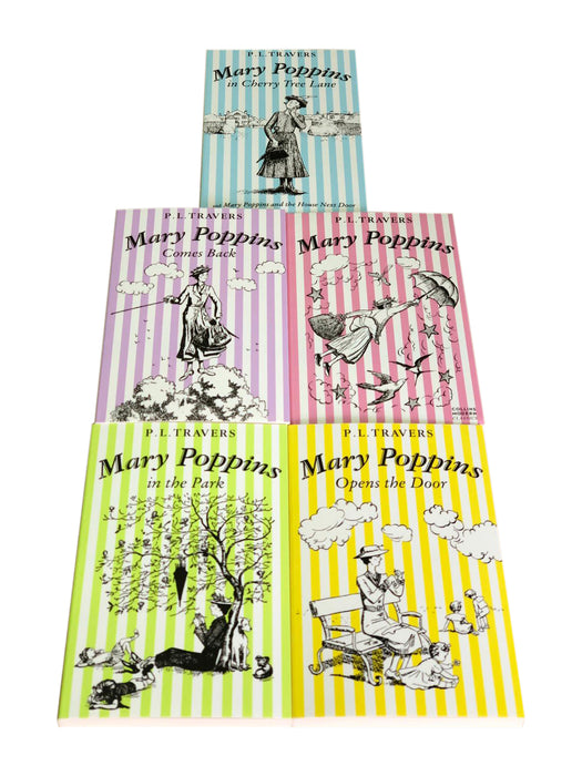 Mary Poppins 5 Book Collection Set By P. L. Travers
